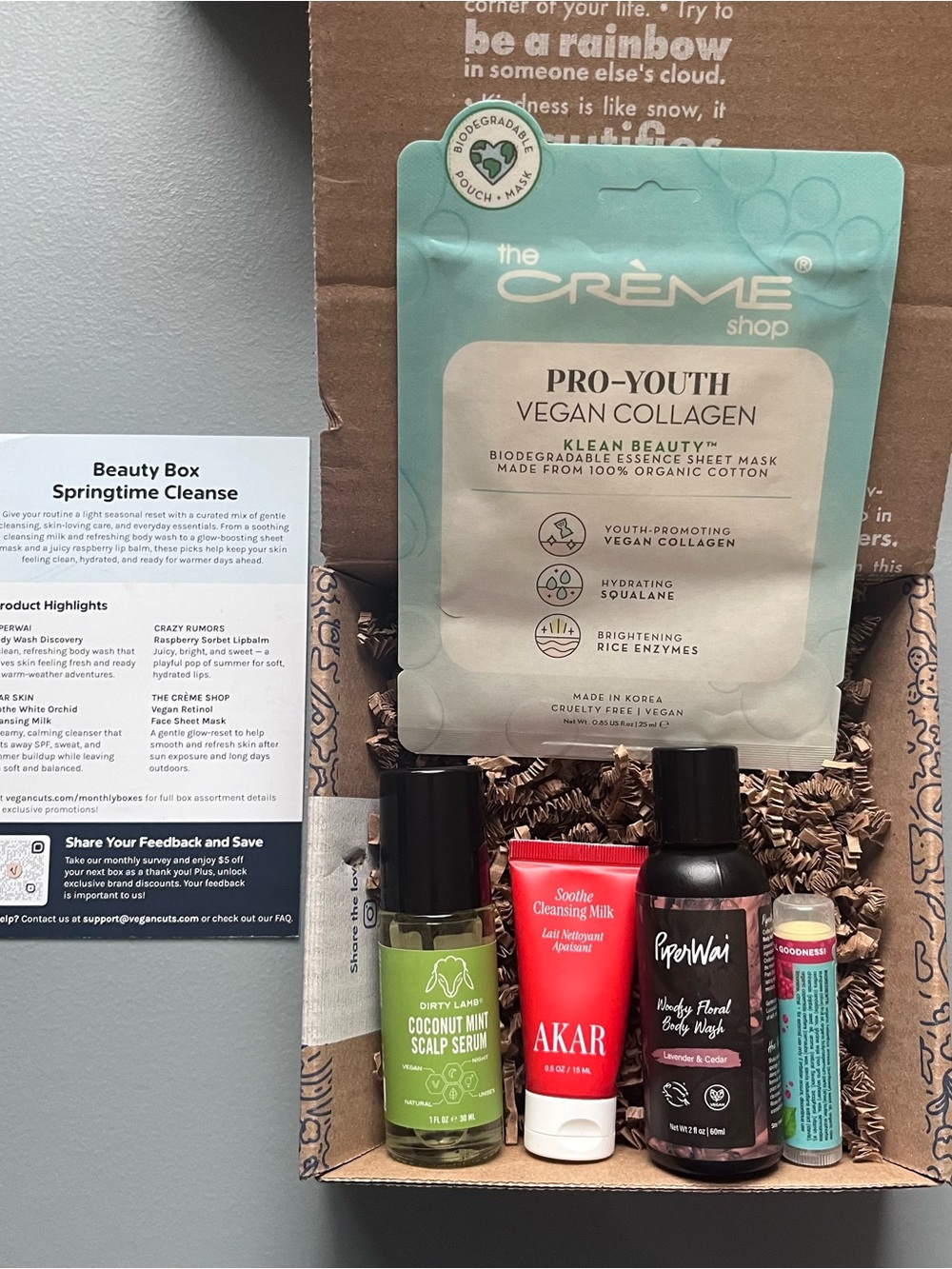 VeganCuts Beauty Box Springtime Cleanse
